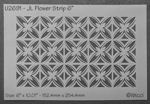 ibicci JL Samoan Flowers stencil 6"